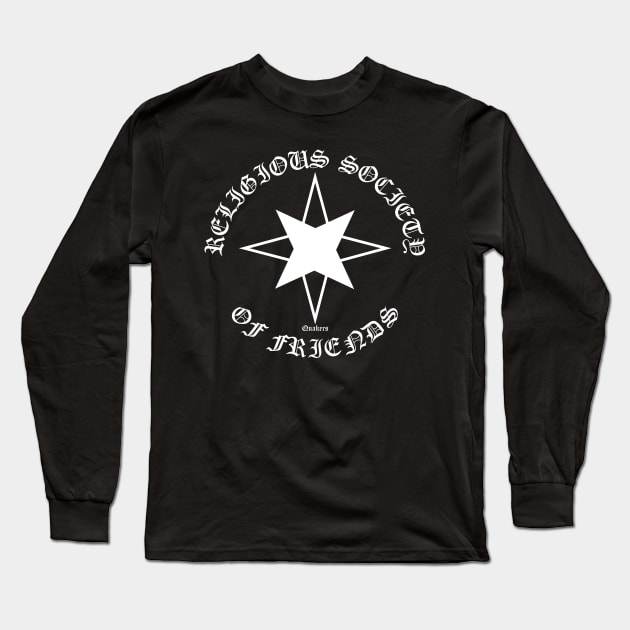 Religious Society Of Friends Quakers Symbol Gothic Pocket Long Sleeve T-Shirt by thecamphillips